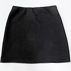 Max Studio Black Woven Stretch Mini Skirt, Size M